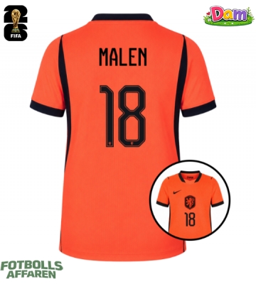 Nederländerna Donyell Malen #18 Hemmatröja Kvinnor VM 2026 Kortärmad